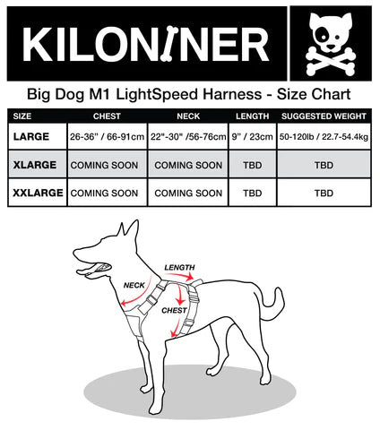 K9R - M1 LightSpeed Harness Large