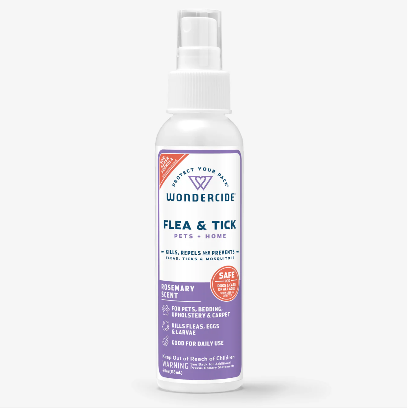 Rosemary Flea & Tick Spray for Pets + Home with Natural Essential Oils