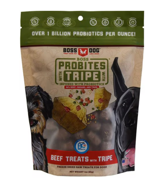 Boss Dog Probites Beef with Tripe Dog Treats, 3-oz bag