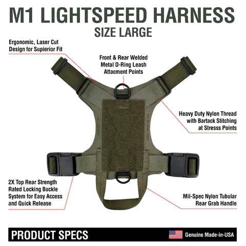 K9R - M1 LightSpeed Harness Large